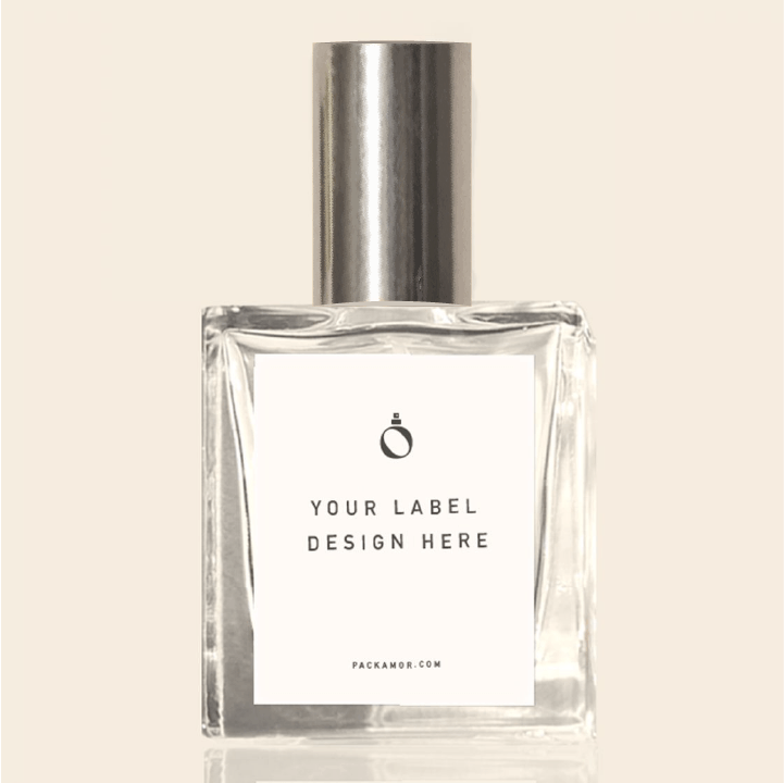 30ml Small Perfume Bottles (Victor) with Silver Perfume Tops - Silver Perfume Cap (Medium) and Silver Perfume Spray Pump (100mcl Easy Crimp)