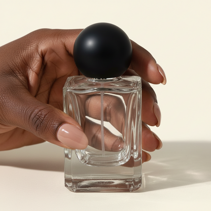 50ml Perfume Bottles Wholesale - Micron + Black Spherical/Round top + black sprayer