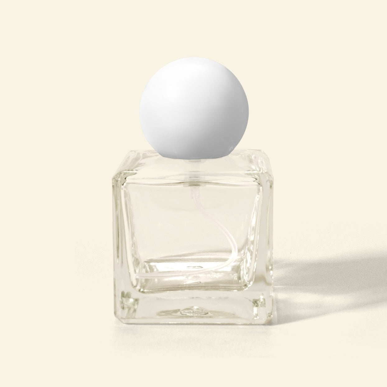 50ml Perfume Bottles Wholesale - Micron + White Spherical/Round top + gold sprayer