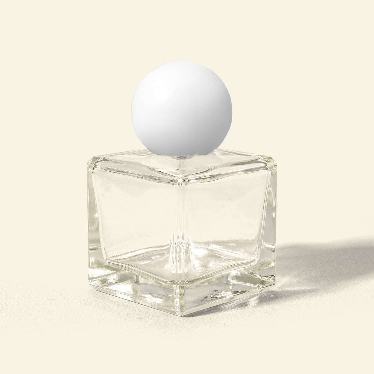 50ml Perfume Bottles Wholesale - Micron + White Spherical/Round top + gold sprayer